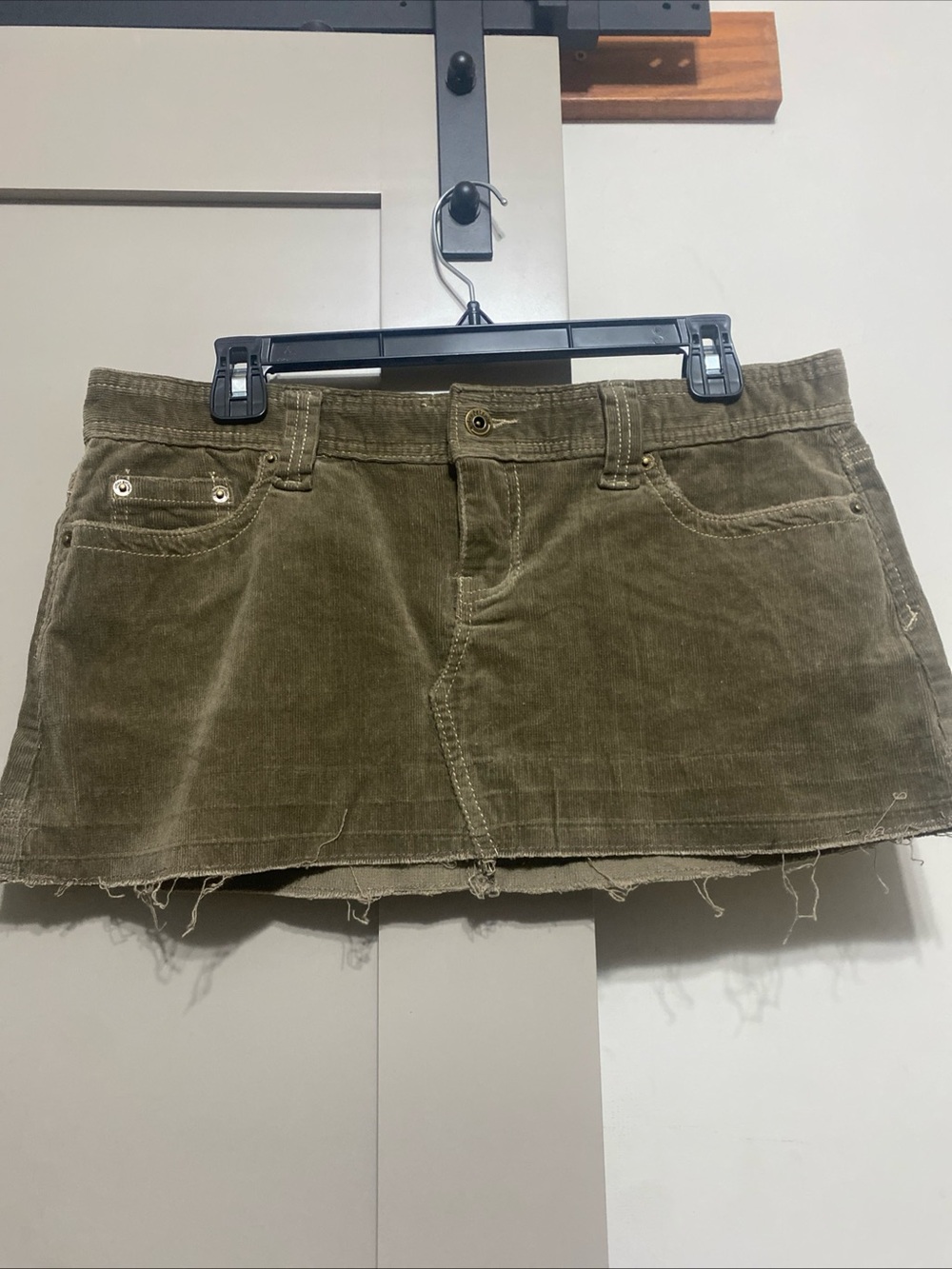 Vintage Y2K Urban Behavior Brown Corduroy Micro Mini Skirt